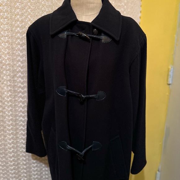 Vintage Black Wool Coat - Picture 3 of 5